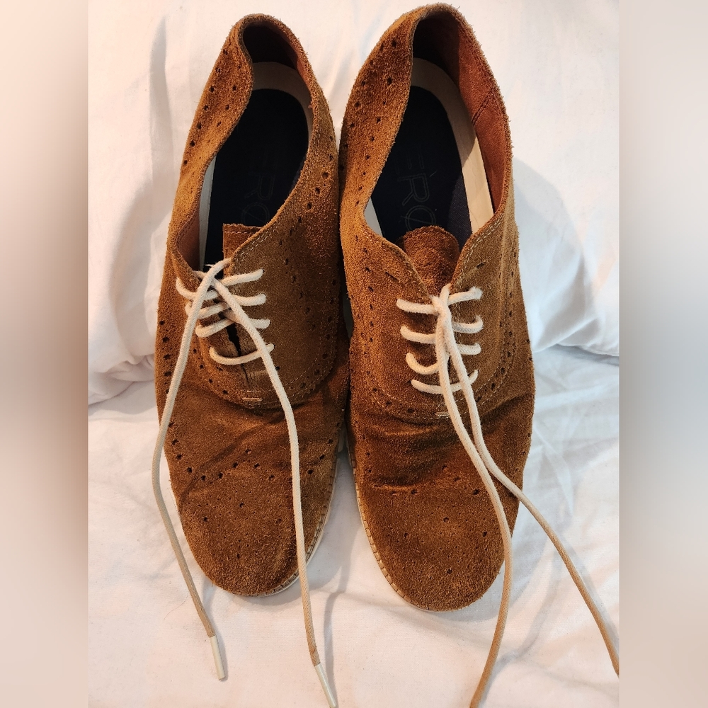 Men's Cole Haan ØriginalGrand Ultra Wingtip suede business leisure shoes Size 11